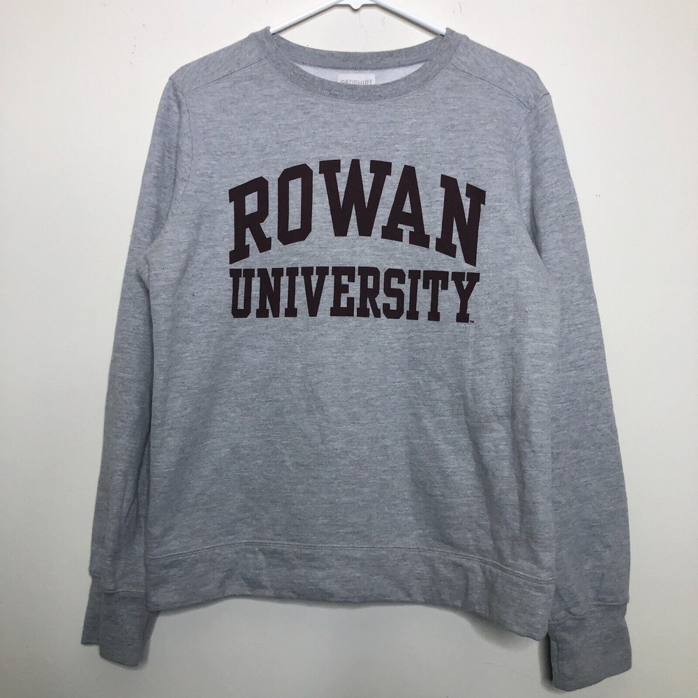 Rowan University Women's Size Large Pullover Sweatershirt, Gray/Brown